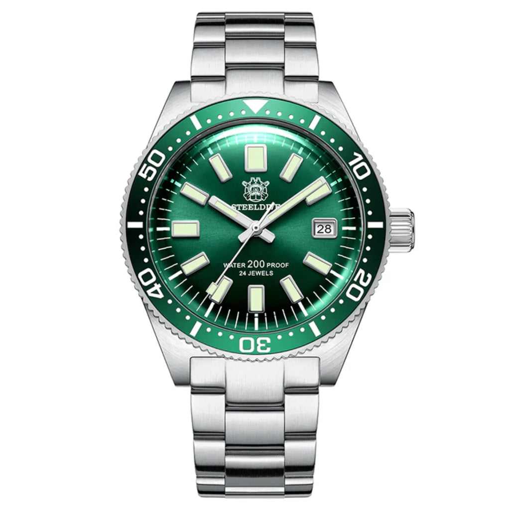 Steeldive SD1962 62MAS Automatic Watch Men - Green - DREAM WATCHES