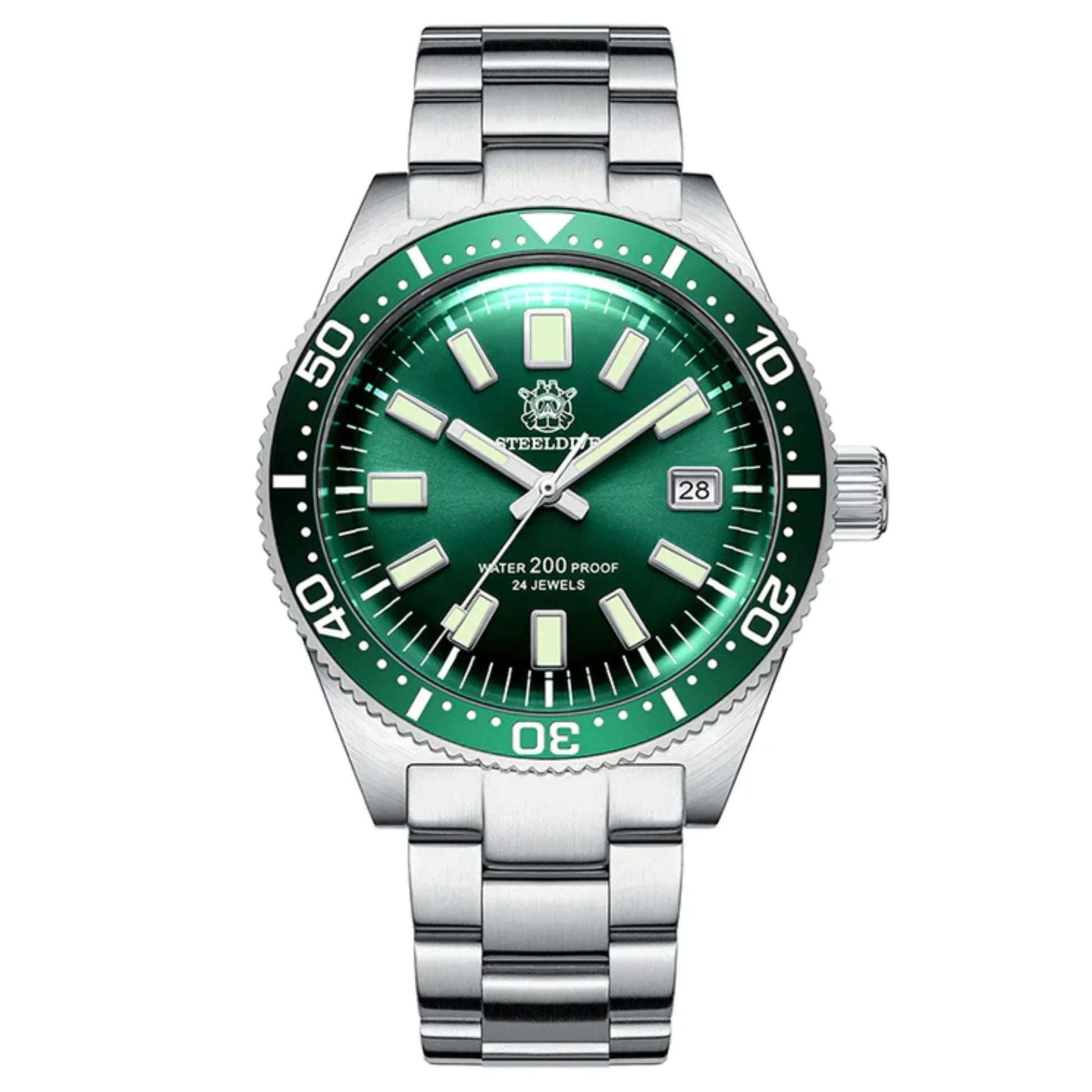 Steeldive SD1962 62MAS Automatic Watch Men - Green - DREAM WATCHES