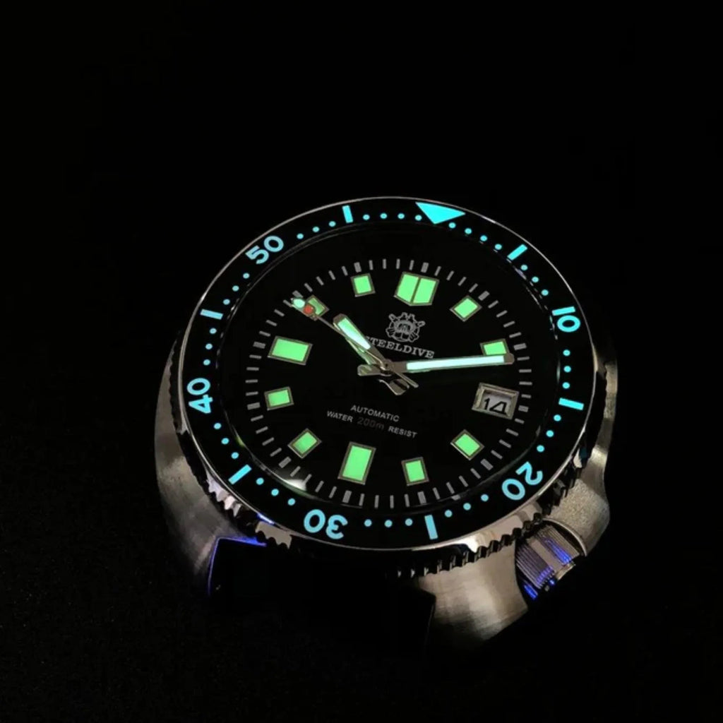 Steeldive SD1970 6105 Turtle Diver Watch V2 - Black - DREAM WATCHES
