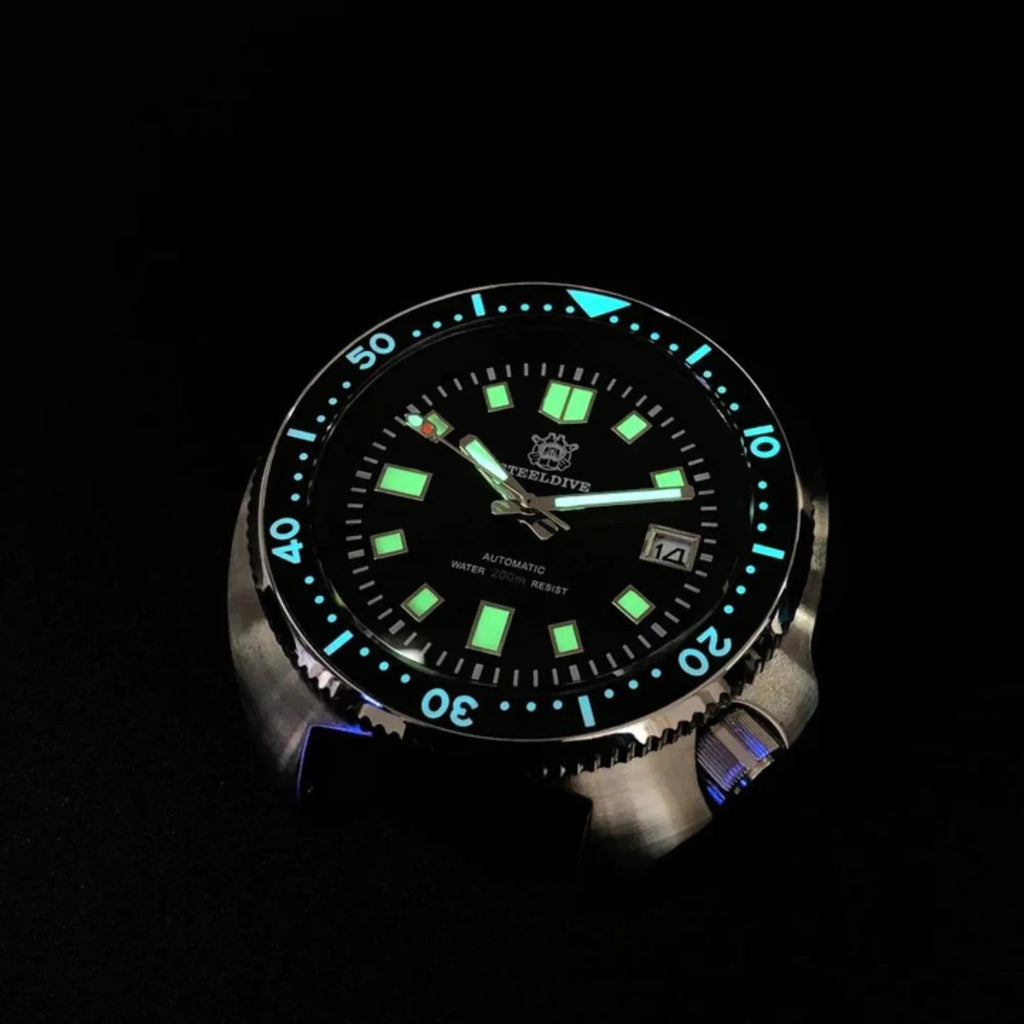 Steeldive SD1970 6105 Turtle Diver Watch V2 - Green With Oyster Bracelet - DREAM WATCHES