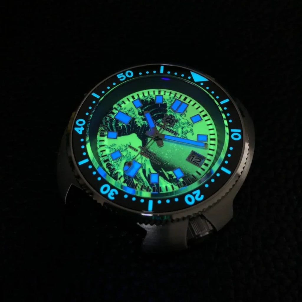 Steeldive SD1970 Great Wave Turtle Diver - Blue - DREAM WATCHES