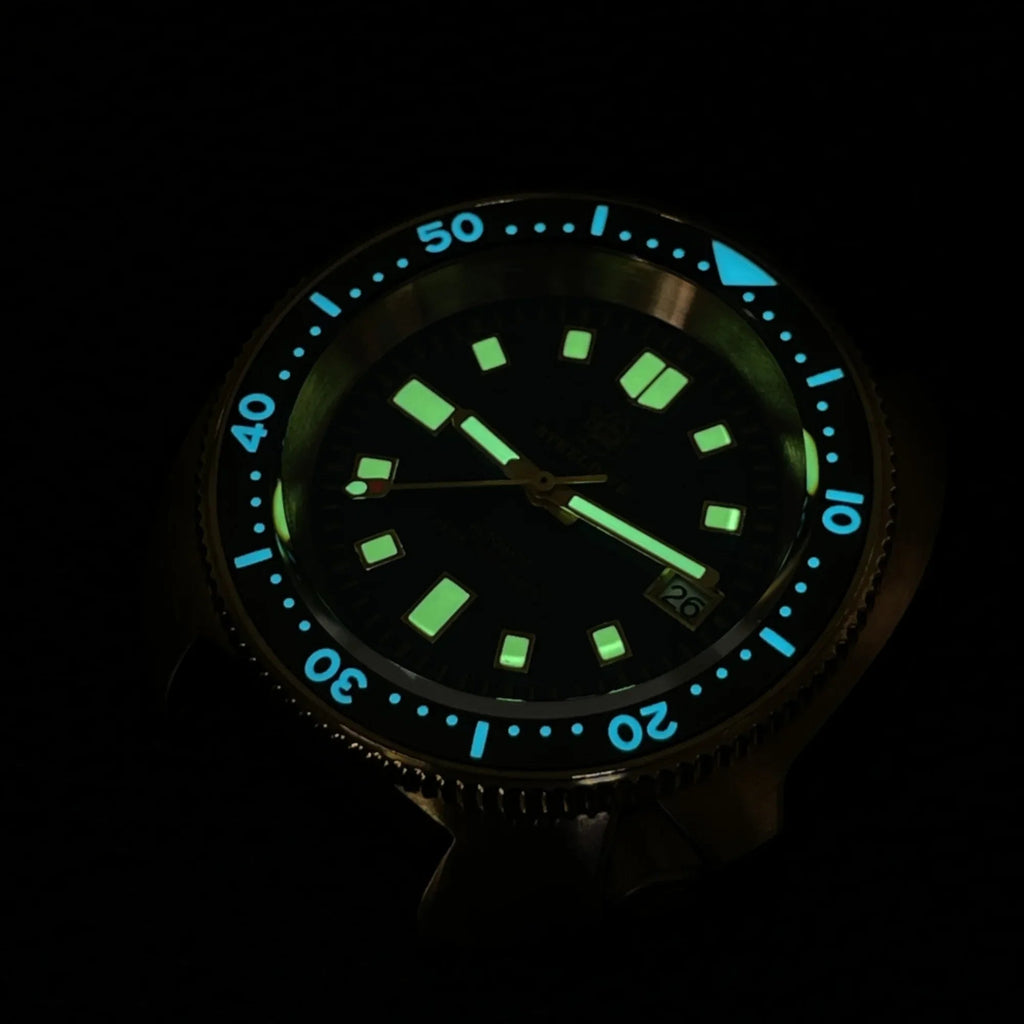 Steeldive SD1970S Bronze 6105 Turtle Diving Watch V2 With Black Holer Rubber Strap - Bronze - DREAM WATCHES