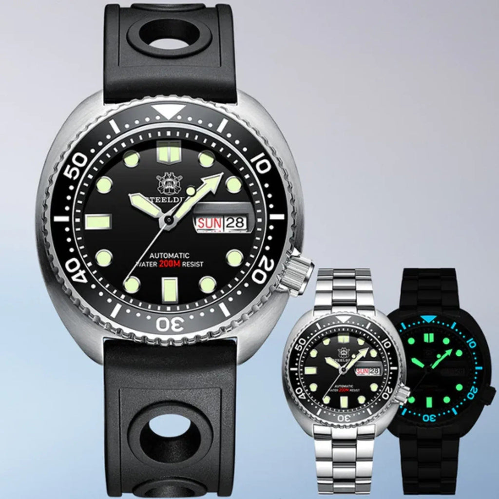 STEELDIVE SD1972 6309 King Turtle Dive Watch V2 - on Steel Bracelet - DREAM WATCHES