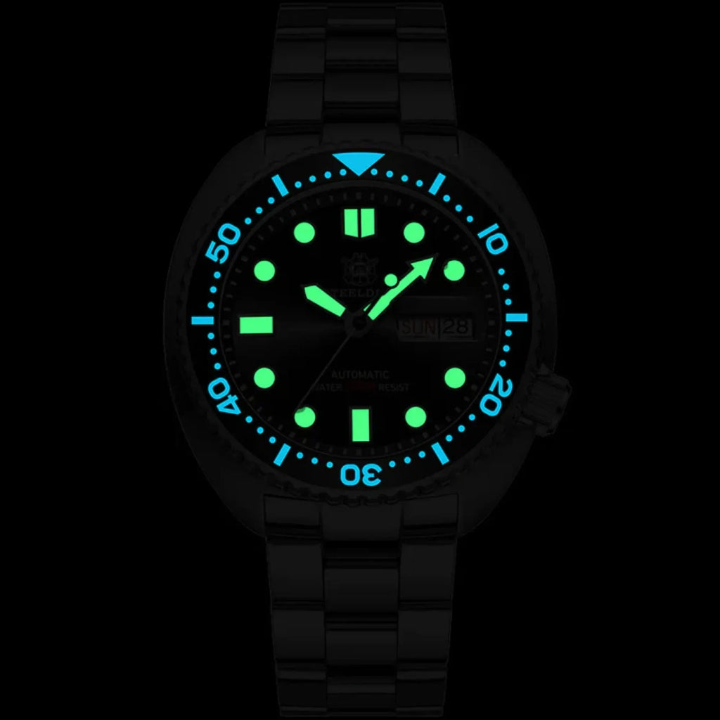 STEELDIVE SD1972 6309 King Turtle Dive Watch V2 - on Steel Bracelet - DREAM WATCHES
