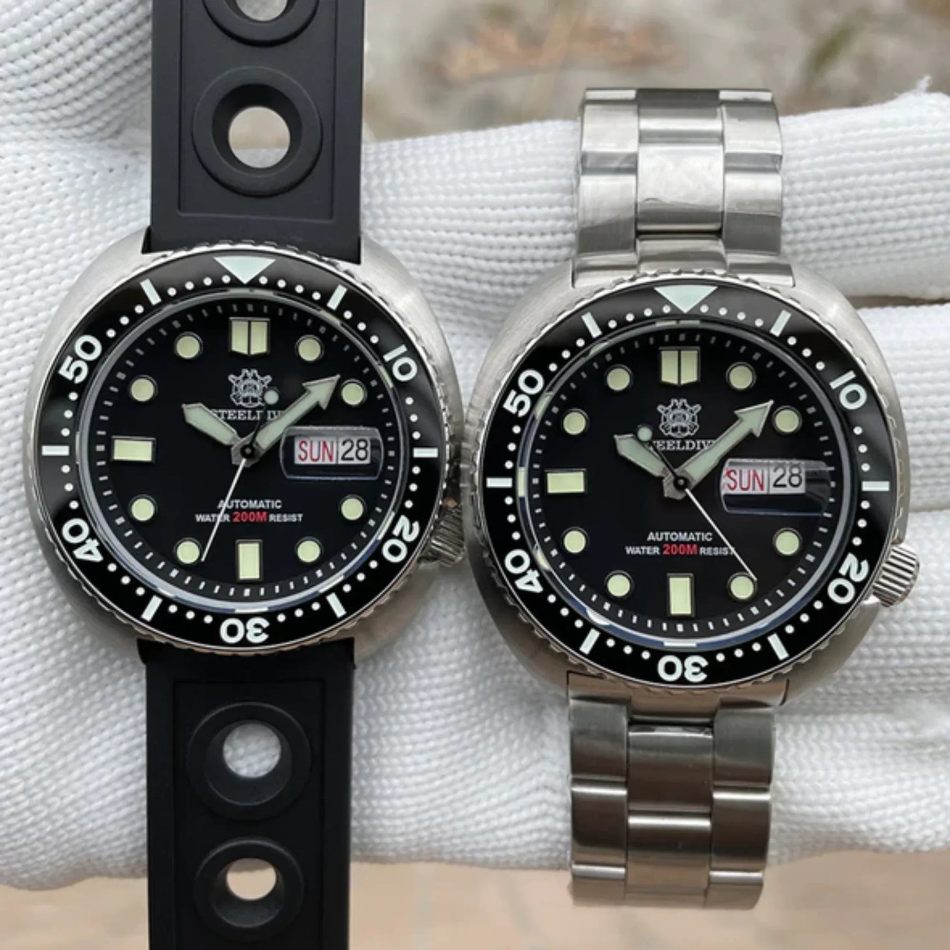 STEELDIVE SD1972 6309 King Turtle Dive Watch V2 - on Steel Bracelet - DREAM WATCHES