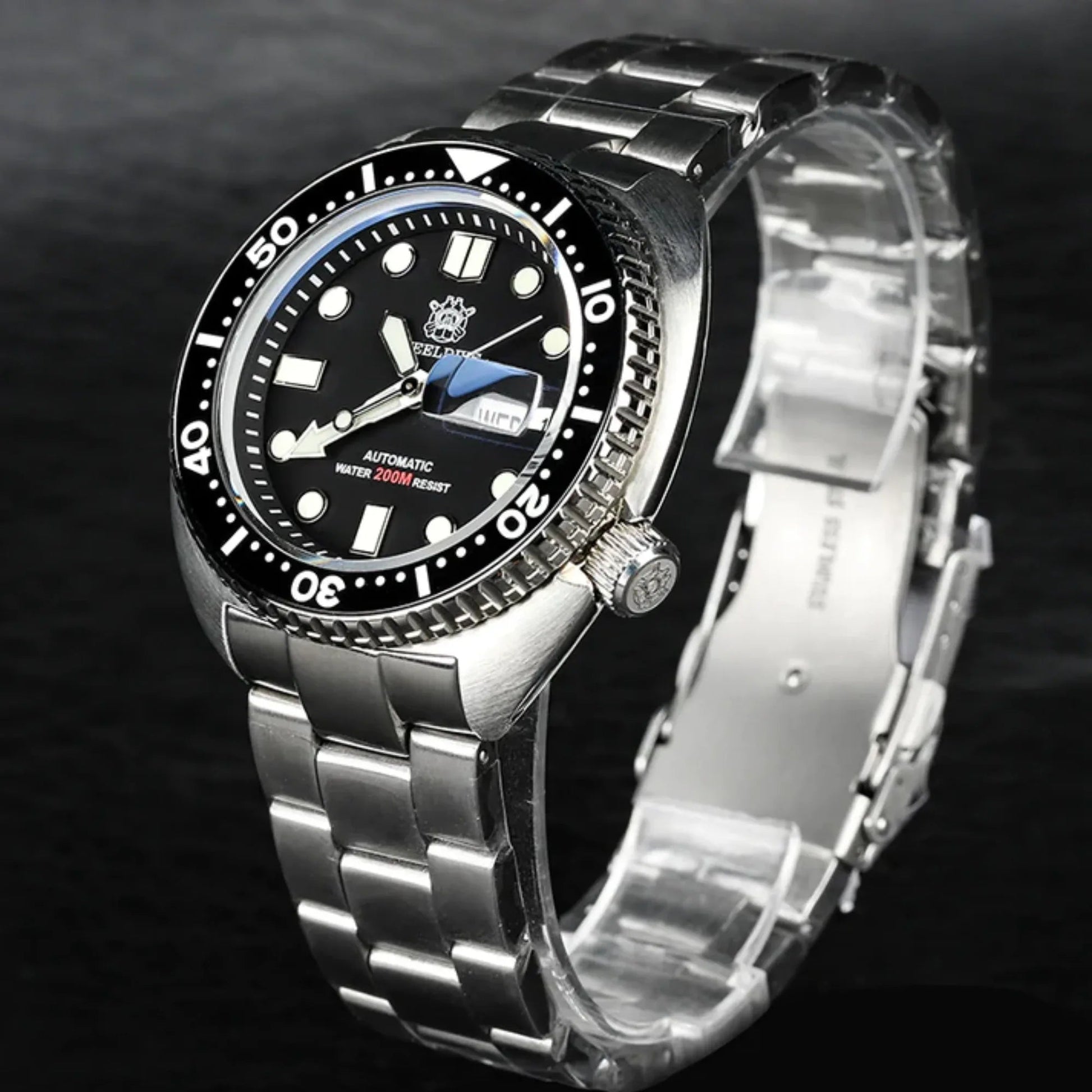 STEELDIVE SD1972 6309 King Turtle Dive Watch V2 - on Steel Bracelet - DREAM WATCHES