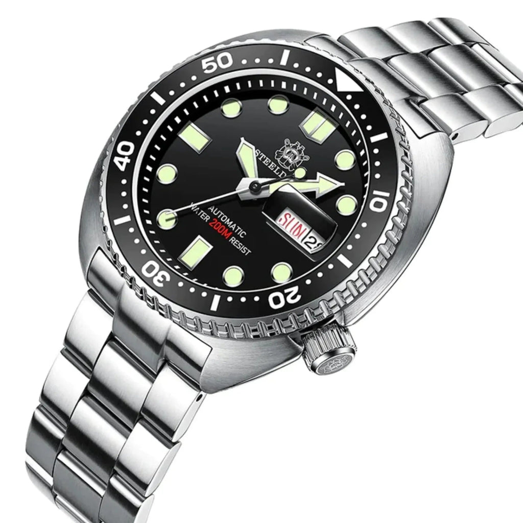 STEELDIVE SD1972 6309 King Turtle Dive Watch V2 - on Steel Bracelet - DREAM WATCHES