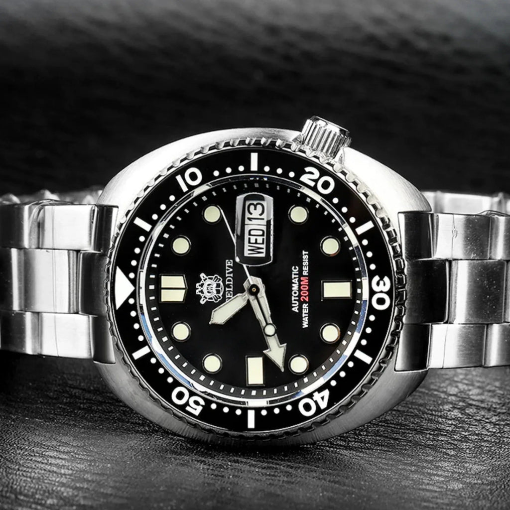 STEELDIVE SD1972 6309 King Turtle Dive Watch V2 - on Steel Bracelet - DREAM WATCHES