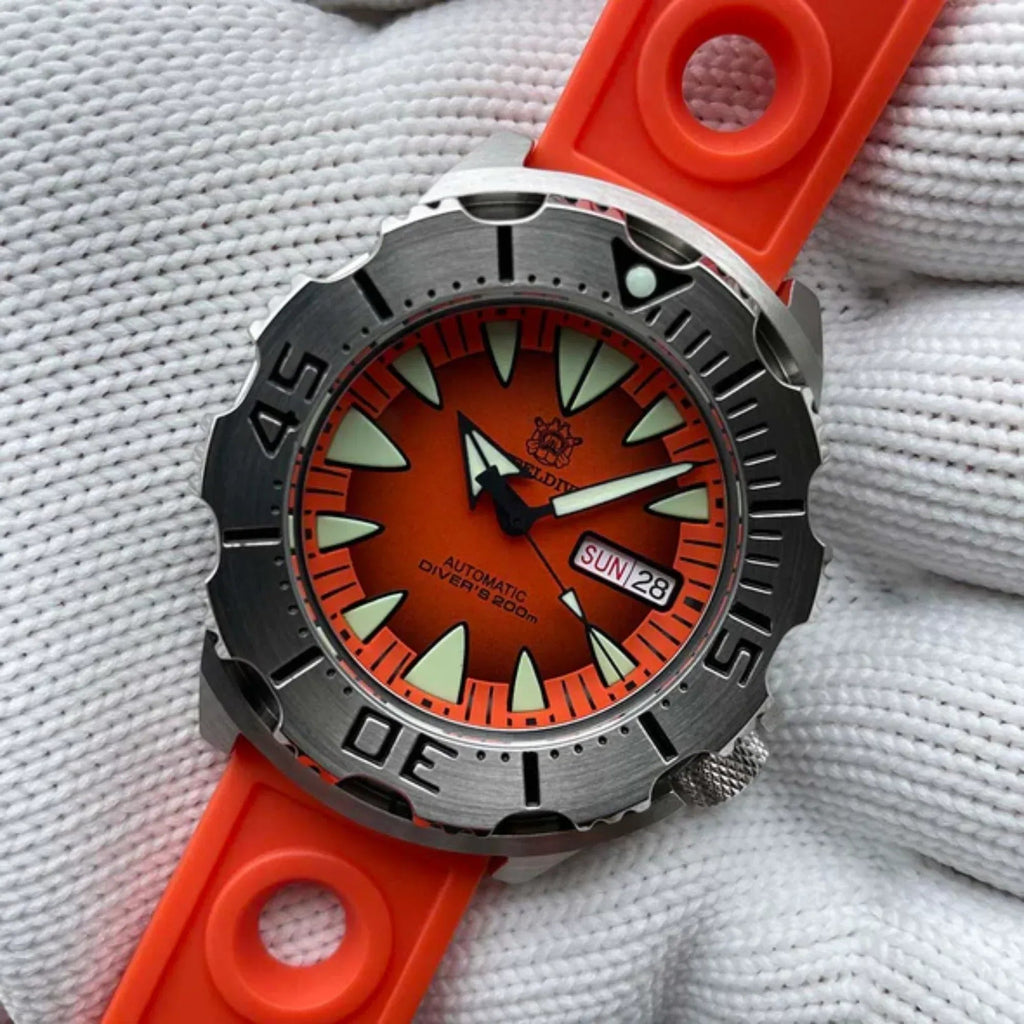 Steeldive SD1984 NH36 Automatic Monster Men Watch - Orange - DREAM WATCHES