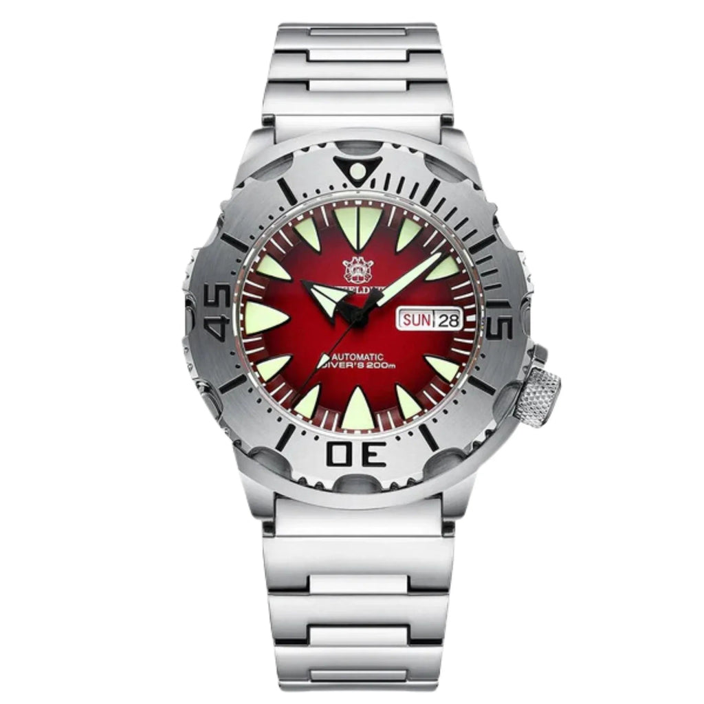 Steeldive SD1984 NH36 Automatic Monster Men Watch - Red - DREAM WATCHES