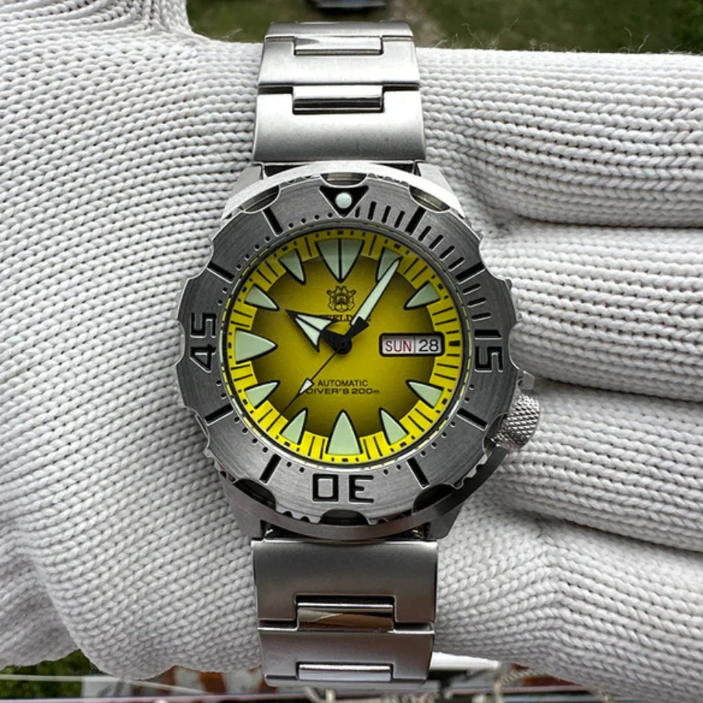 Steeldive SD1984 NH36 Automatic Monster Men Watch - Yellow - DREAM WATCHES