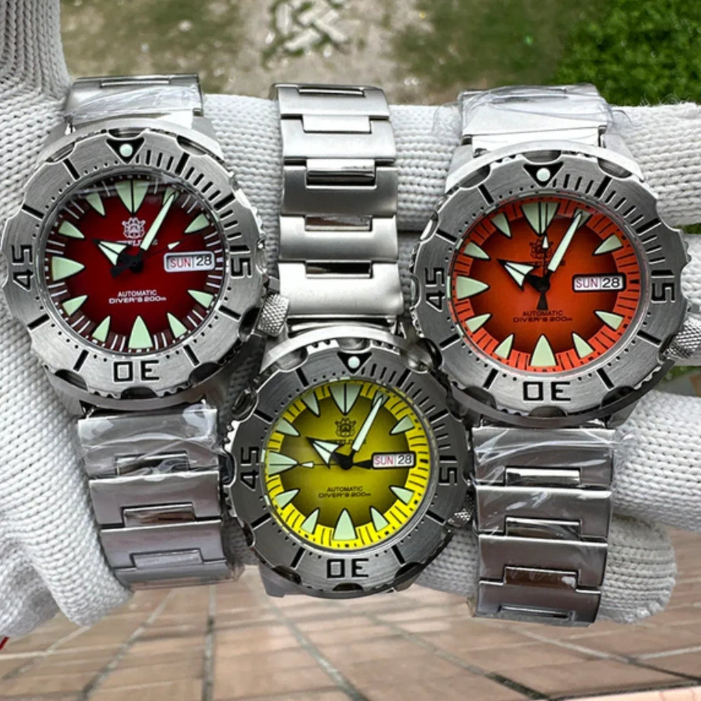 Steeldive SD1984 NH36 Automatic Monster Men Watch - Yellow - DREAM WATCHES