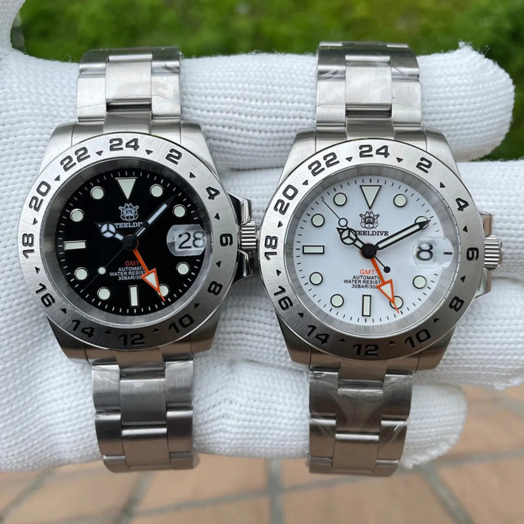 Steeldive SD1992 NH34 GMT Automatic Watch - Black Dial - DREAM WATCHES