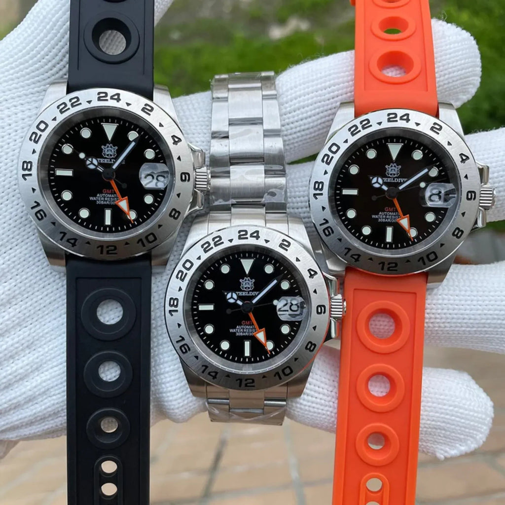 Steeldive SD1992 NH34 GMT Automatic Watch - Black Dial - DREAM WATCHES