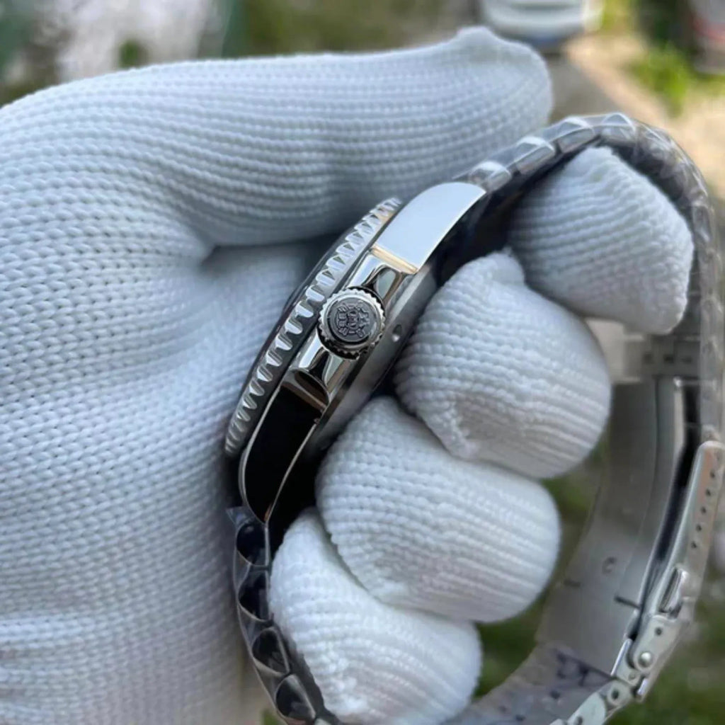 Steeldive SD1993 NH34 GMT Automatic Watch V2 Black With Jubilee Bracelet - DREAM WATCHES