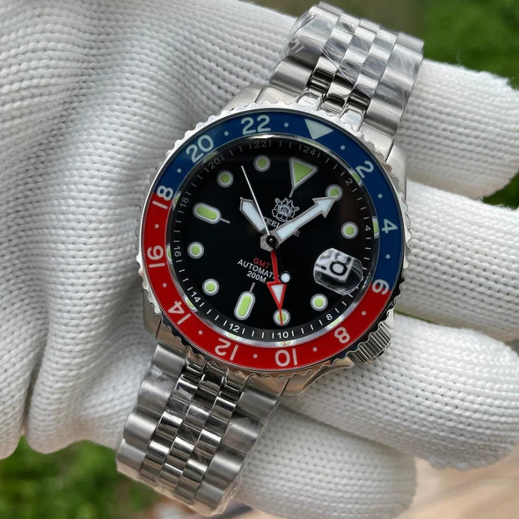 Steeldive SD1994L Sapphire Bezel NH34 GMT Watch - Black Dial - DREAM WATCHES