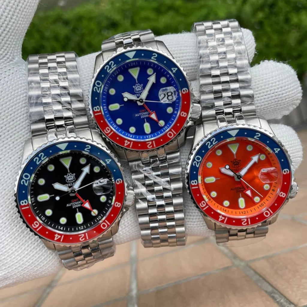 Steeldive SD1994L Sapphire Bezel NH34 GMT Watch - Blue Dial - DREAM WATCHES