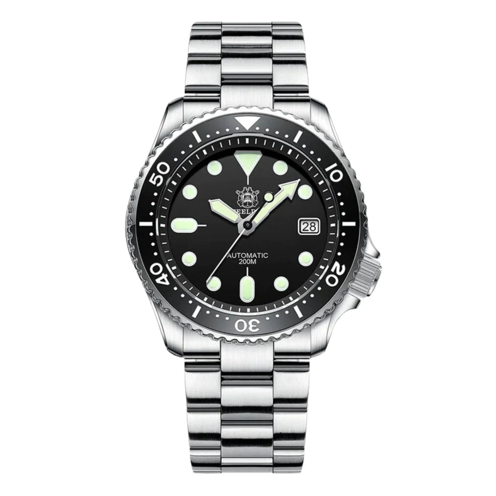 Steeldive SD1996 SKX007 Dive Watch - Black - DREAM WATCHES
