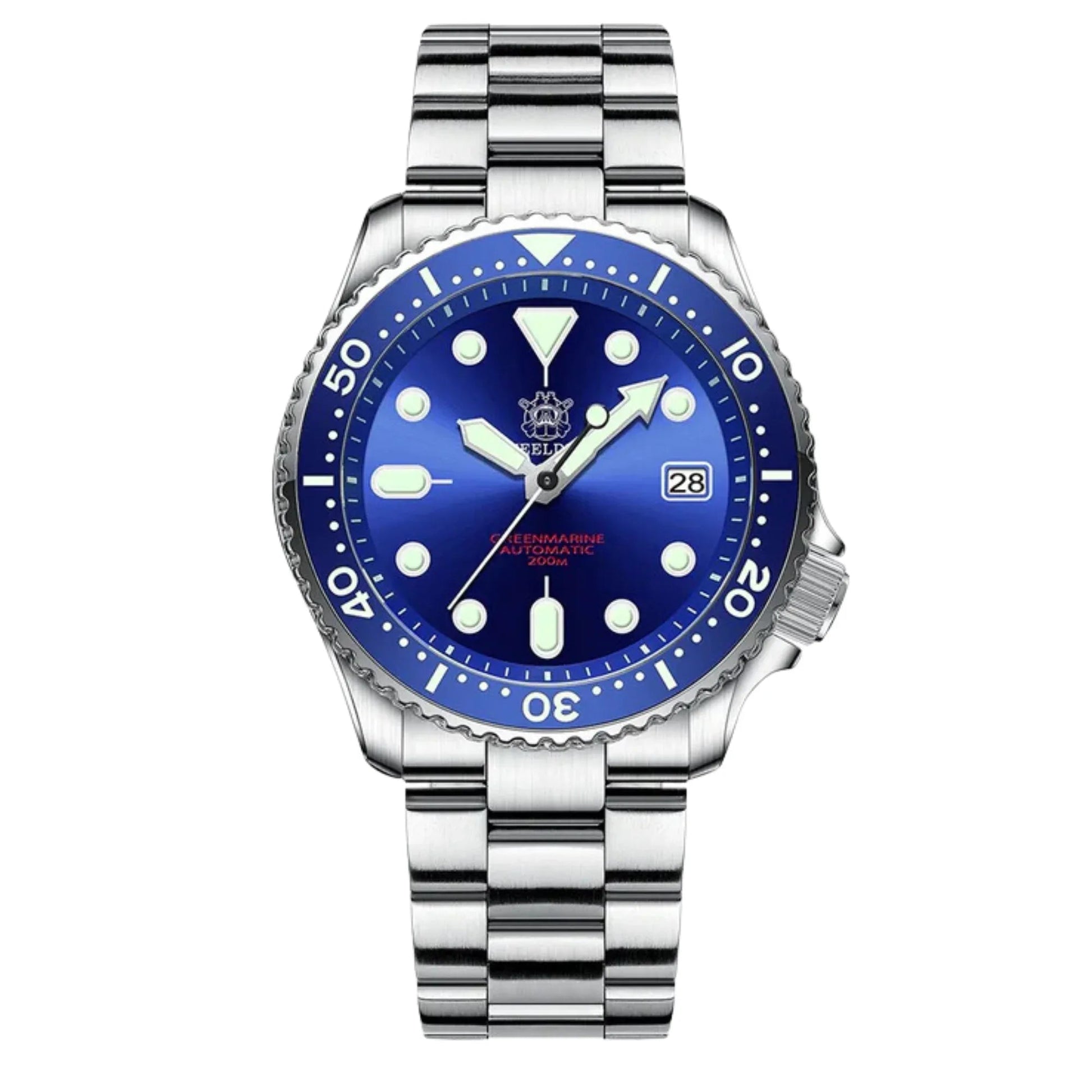 Steeldive SD1996 SKX007 Dive Watch - Blue - DREAM WATCHES