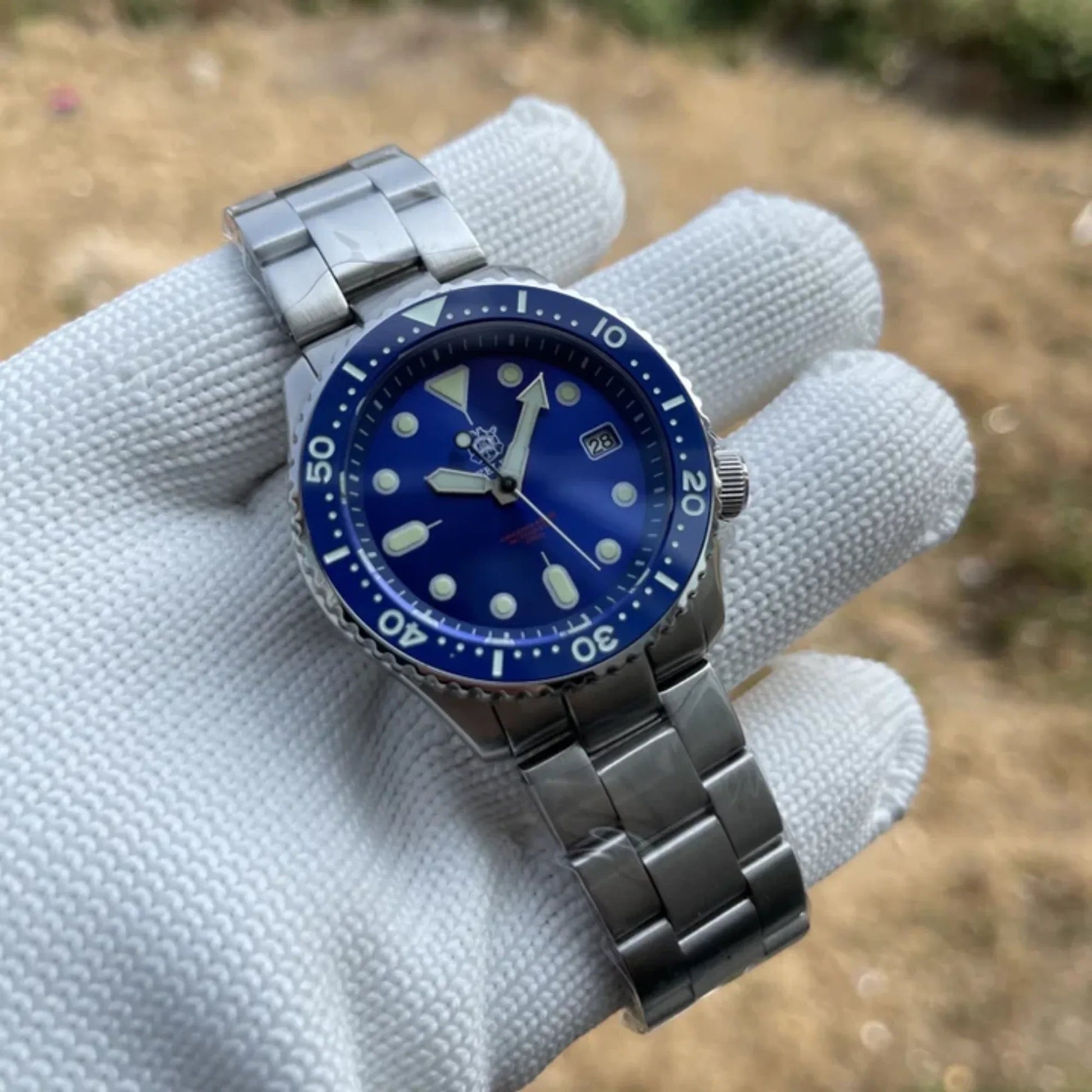 Steeldive SD1996 SKX007 Dive Watch - Blue - DREAM WATCHES