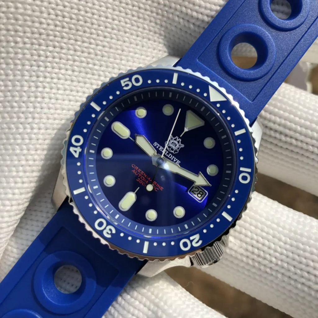 Steeldive SD1996 SKX007 Dive Watch - Blue - DREAM WATCHES