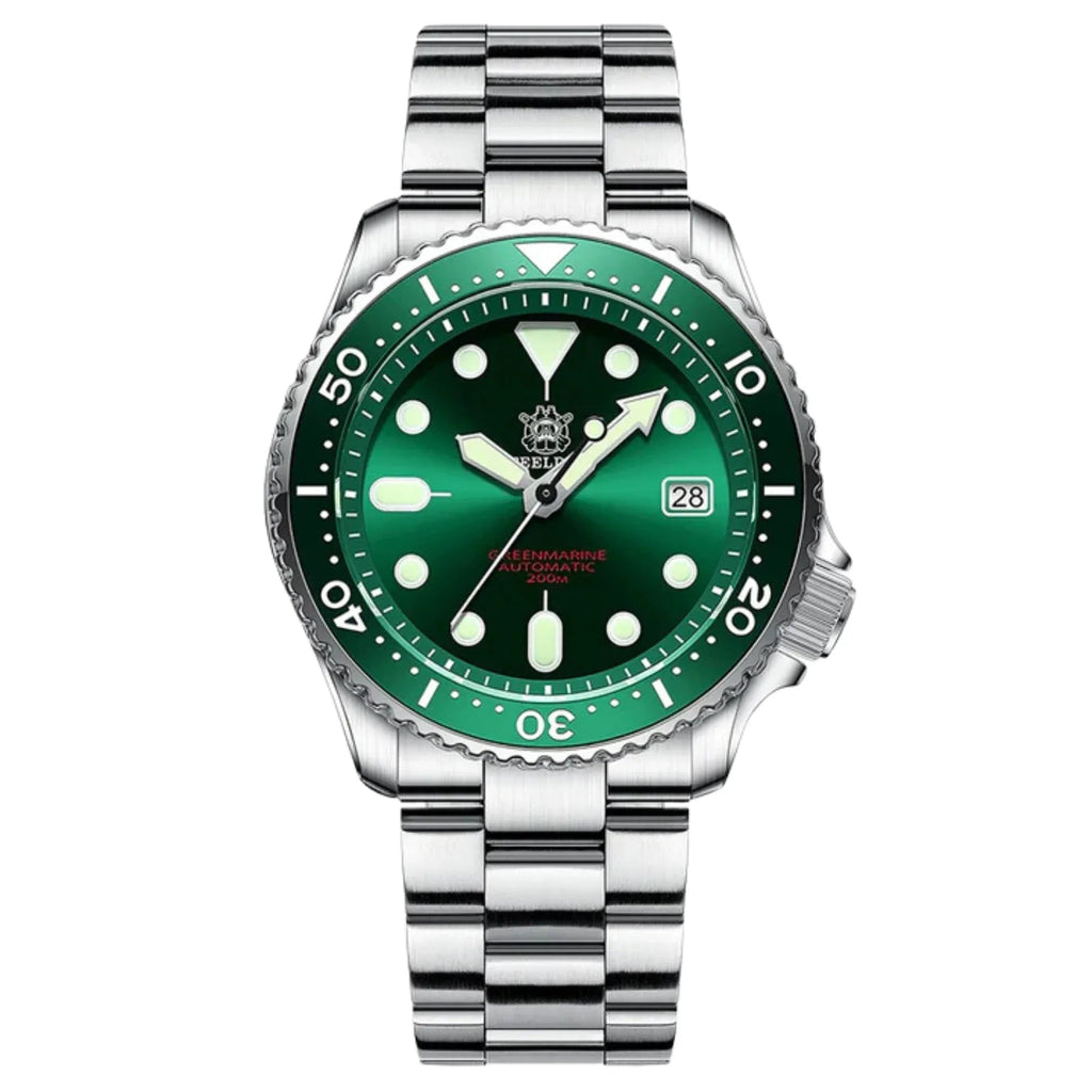 Steeldive SD1996 SKX007 Dive Watch - Green - DREAM WATCHES