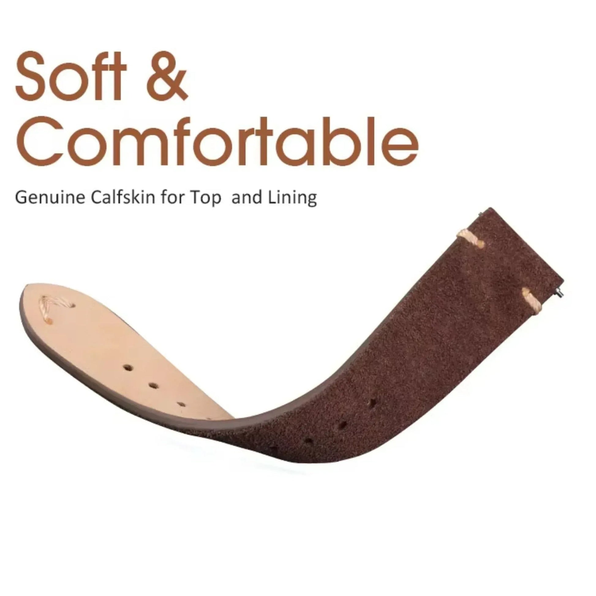 Suede Handmade Leather Watch Strap with Quick Release 20mm - Black - DREAM WATCHES