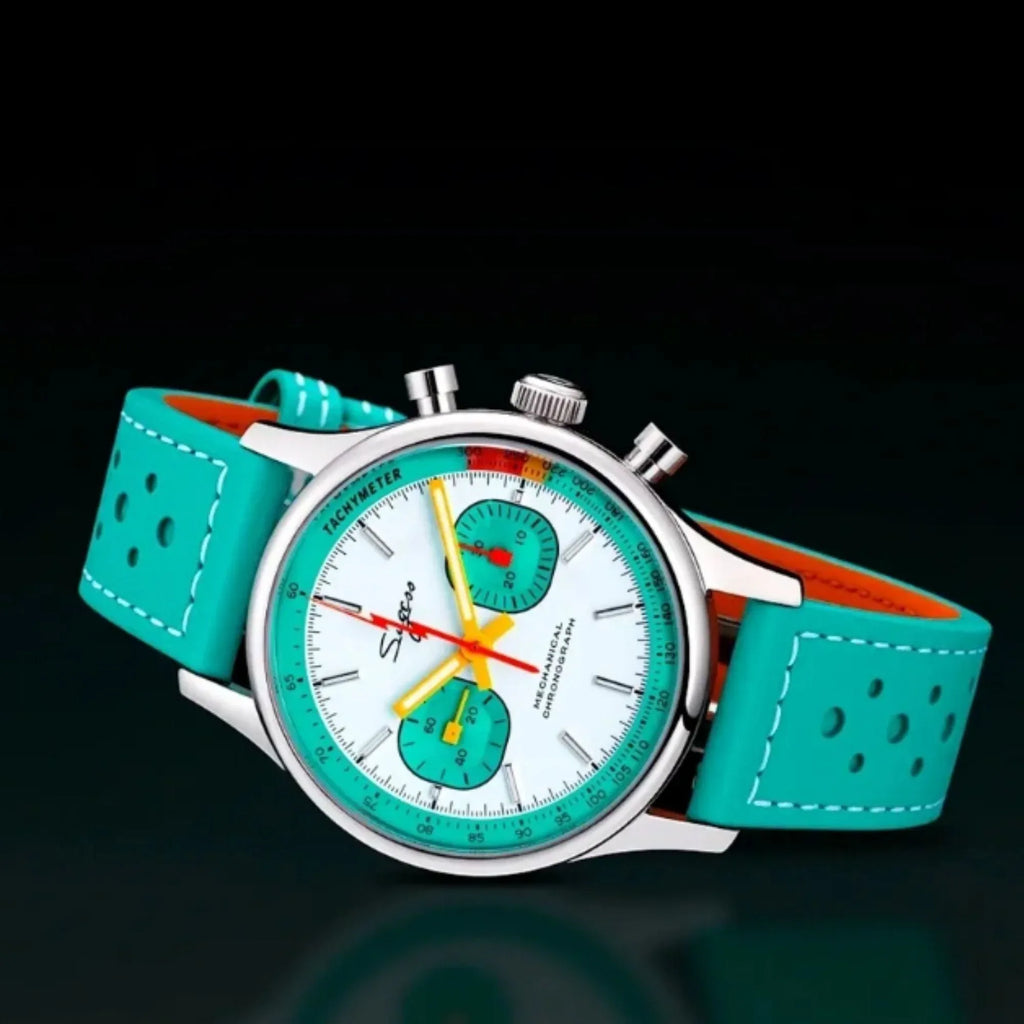 Suges S387F Tiffany Blue Mechanical Chronograph 40 mm V2 - DREAM WATCHES