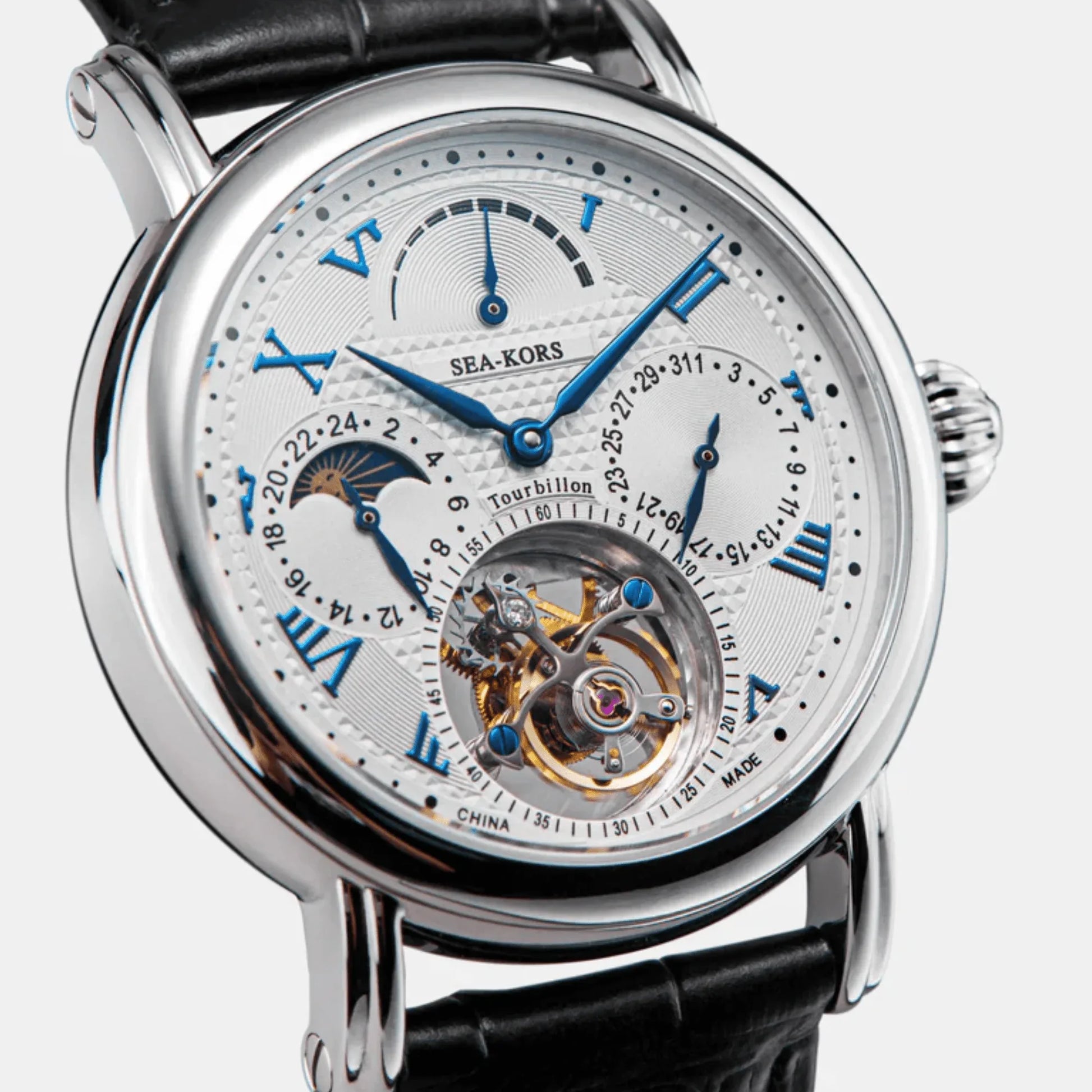 Suges Seakors Tourbillon SE8007SW Blue Indices - DREAM WATCHES