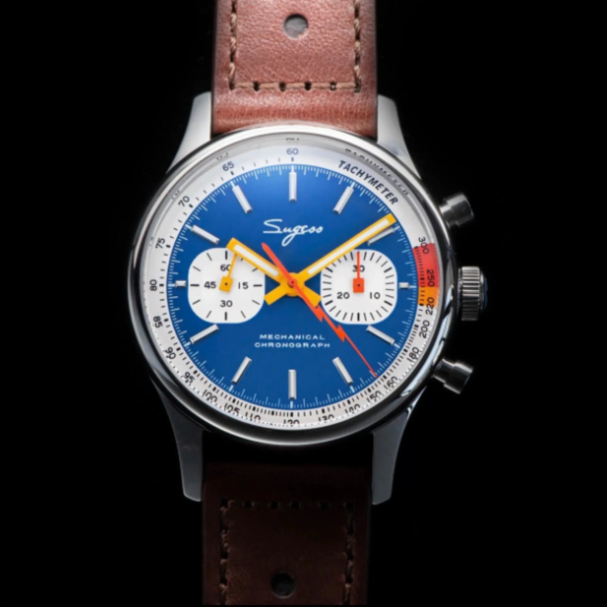 Sugess 1963 Pilot Watch Mens Chronograph Mechanical Wristwatches Original ST1901 Swanneck Movement Sapphire Crystal - DREAM WATCHES