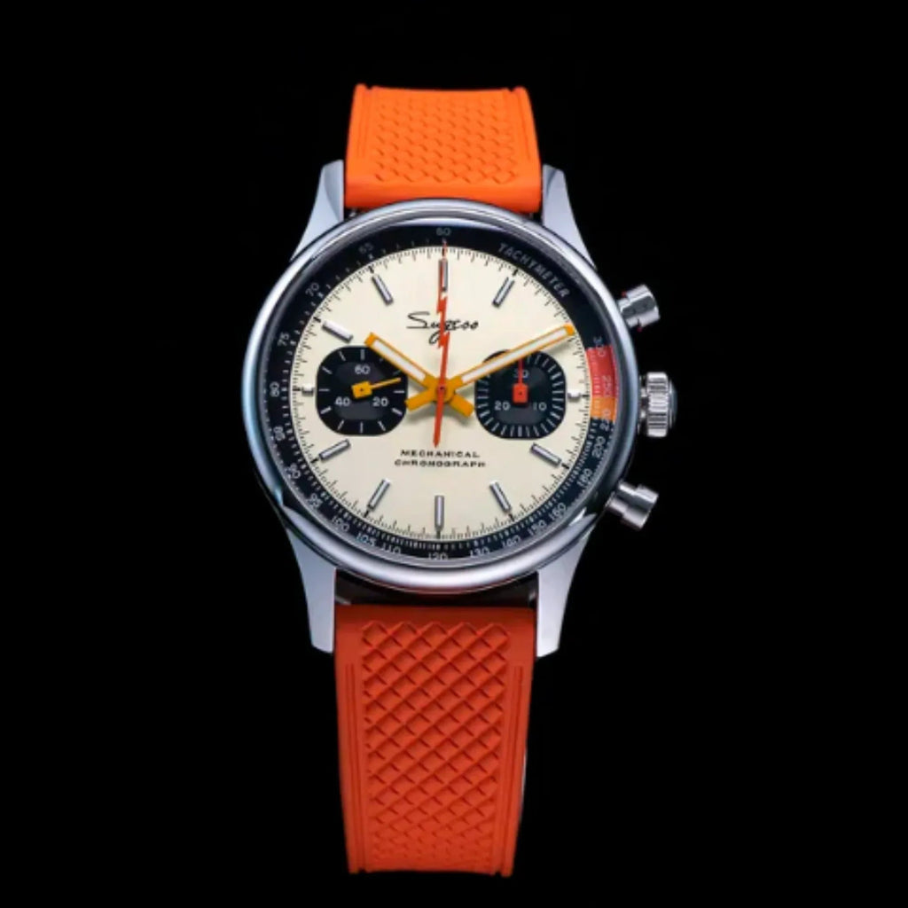 Sugess 1963 Pilot Watch Mens Chronograph Mechanical Wristwatches Original ST1901 Swanneck Movement Sapphire Crystal - DREAM WATCHES
