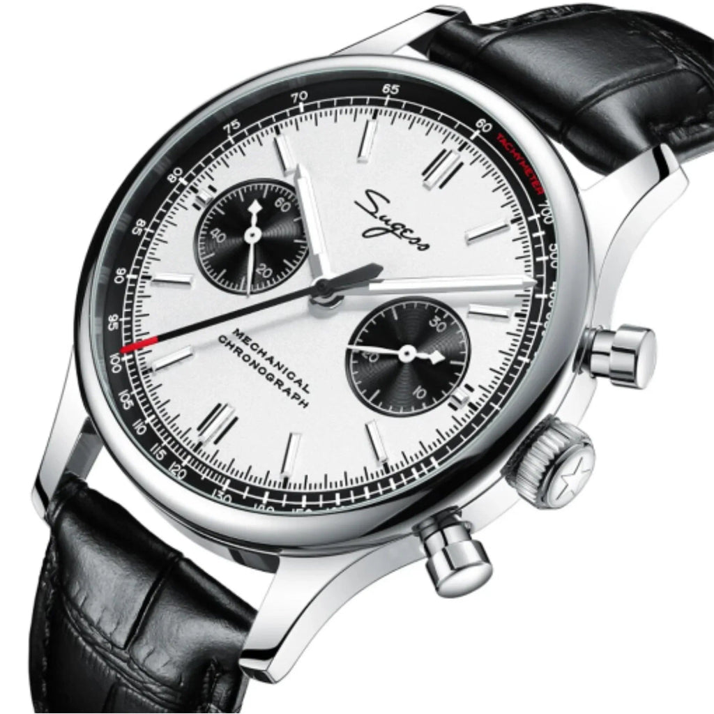 Sugess 40mm Pilot Chronograph with ST1901 Movement - Gooseneck Regulator Mens Watch - DREAM WATCHES