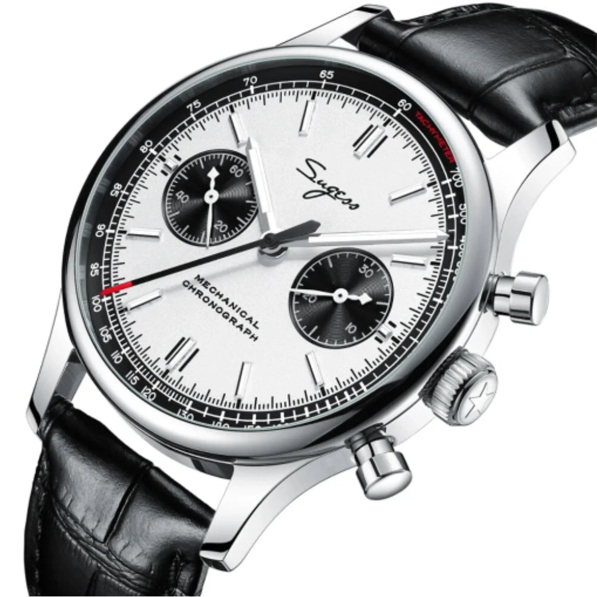 Sugess 40mm Pilot Chronograph with ST1901 Movement - Gooseneck Regulator Mens Watch - DREAM WATCHES