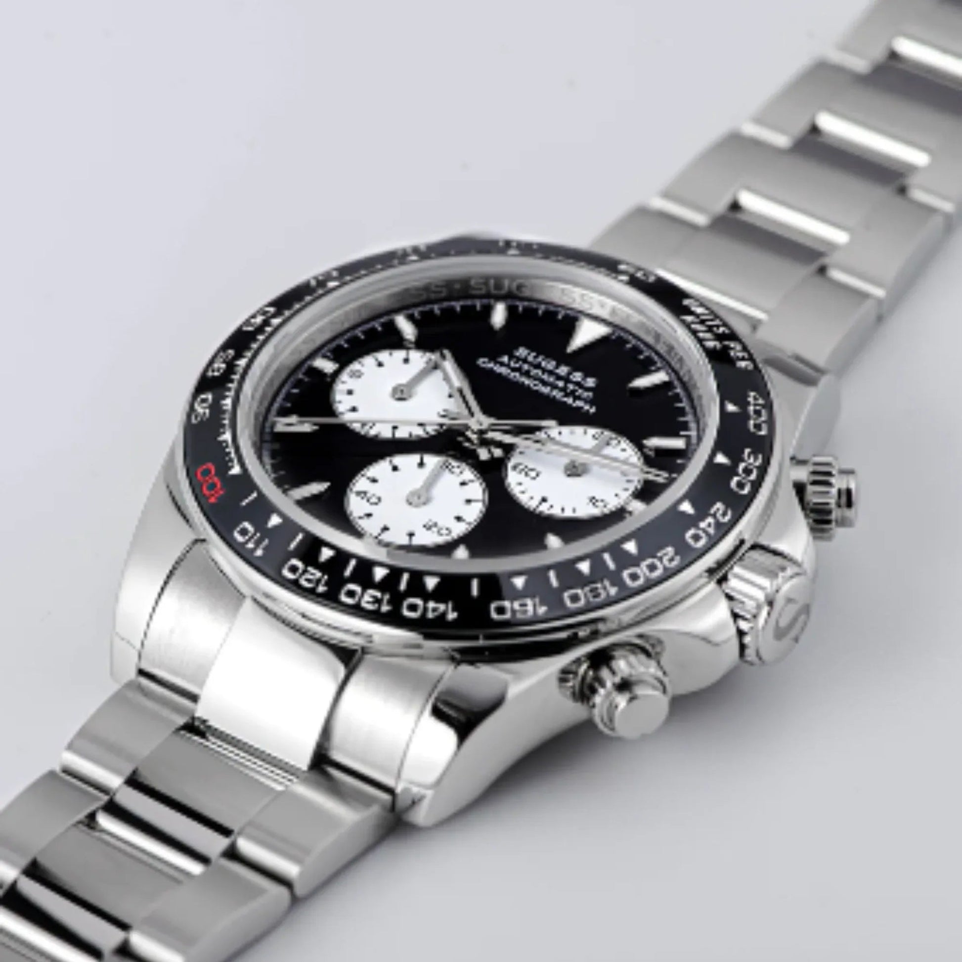 Sugess Automatic Chronograph 418-2 Ice Panda Dial Ceramic Bezel Professional - DREAM WATCHES