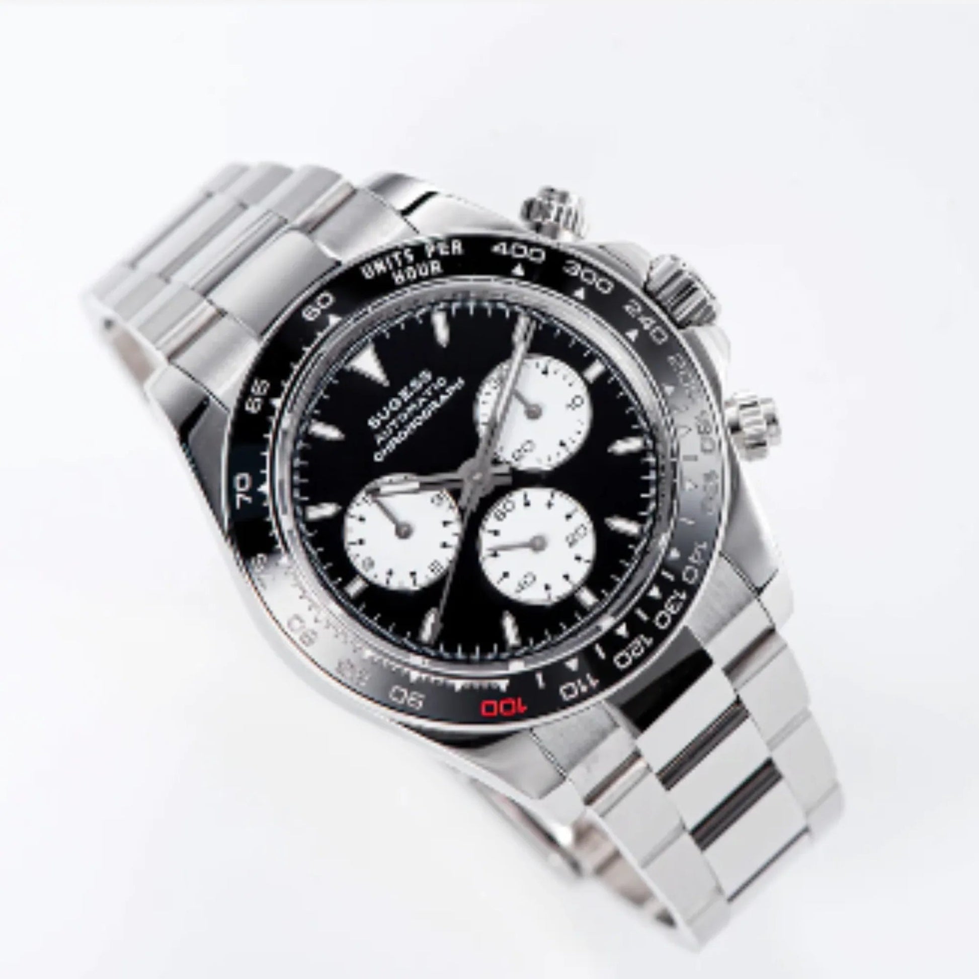 Sugess Automatic Chronograph 418-2 Ice Panda Dial Ceramic Bezel Professional - DREAM WATCHES