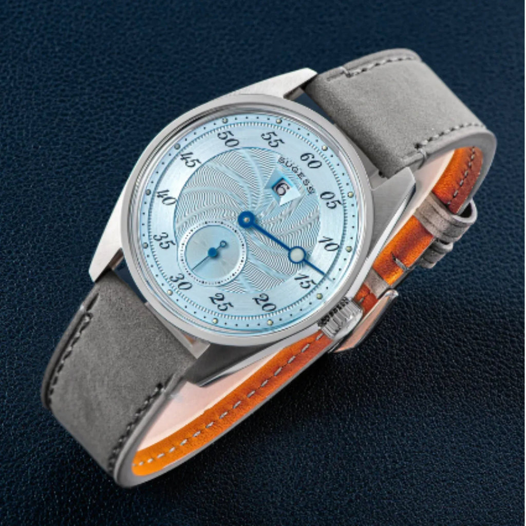Sugess Automatic S451-1 Light Blue Dial Jumping Hour One Pointer Stainless Steel - DREAM WATCHES