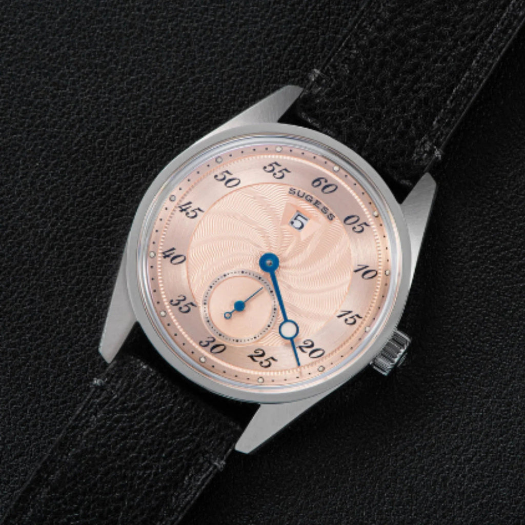 Sugess Automatic S451-1 Salmon Dial Jumping Hour One Pointer Stainless Steel - DREAM WATCHES
