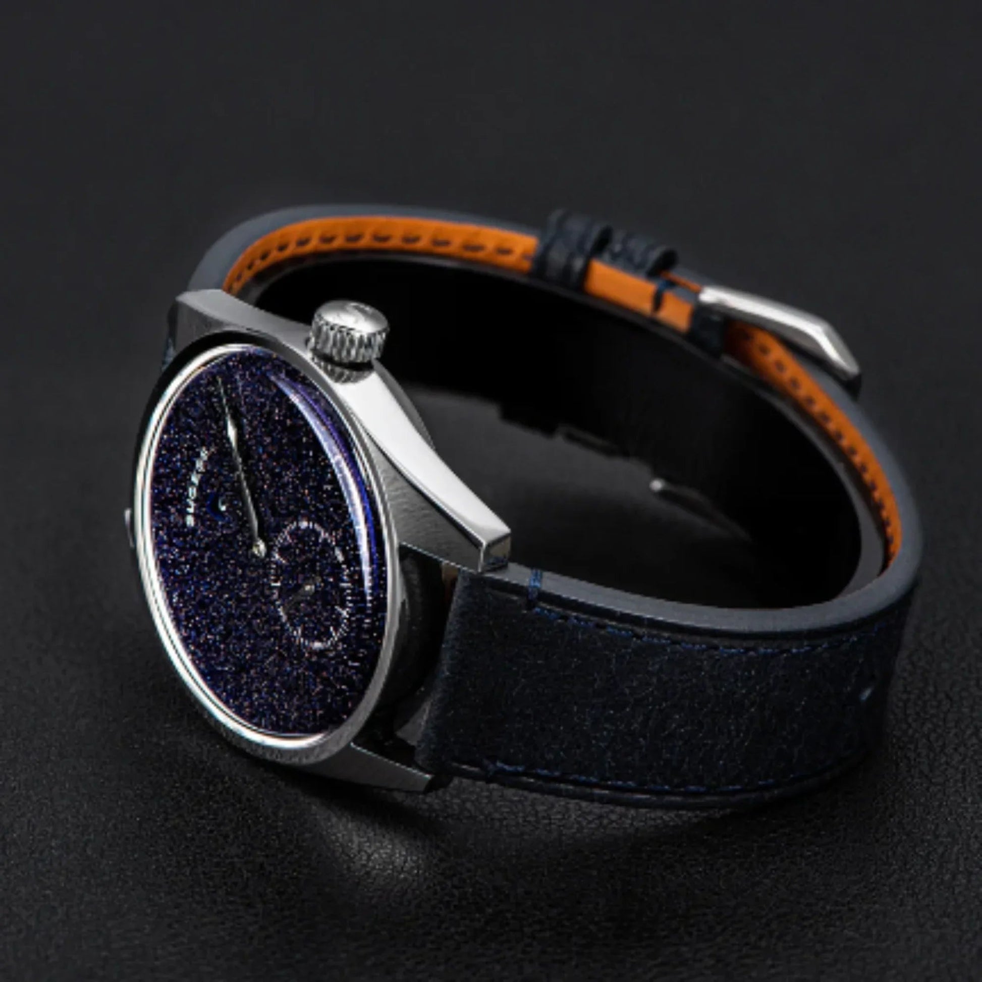 Sugess Automatic S451-2 Blue Sandstone Dial Jumping Hour One Pointer Stainless Steel - DREAM WATCHES