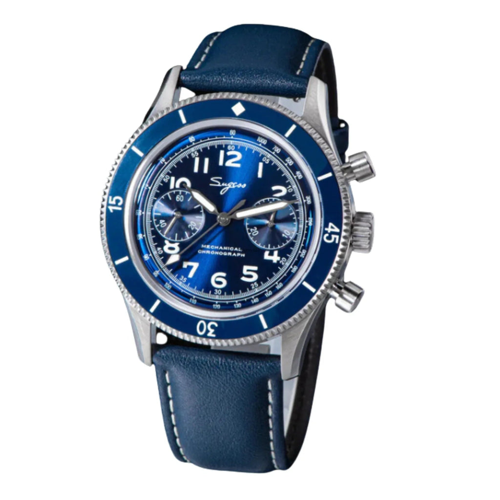 Sugess Chrono Heritage 423 Chronograph Blue Dial - DREAM WATCHES