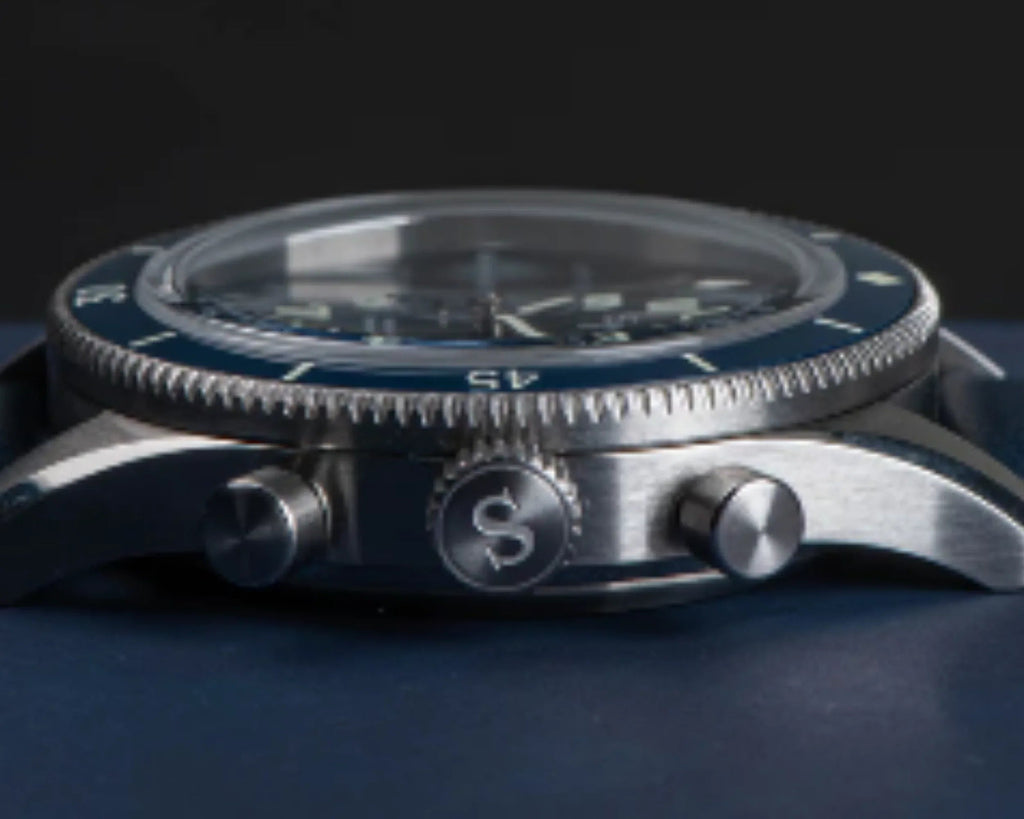 Sugess Chrono Heritage 423 Chronograph Blue Dial - DREAM WATCHES