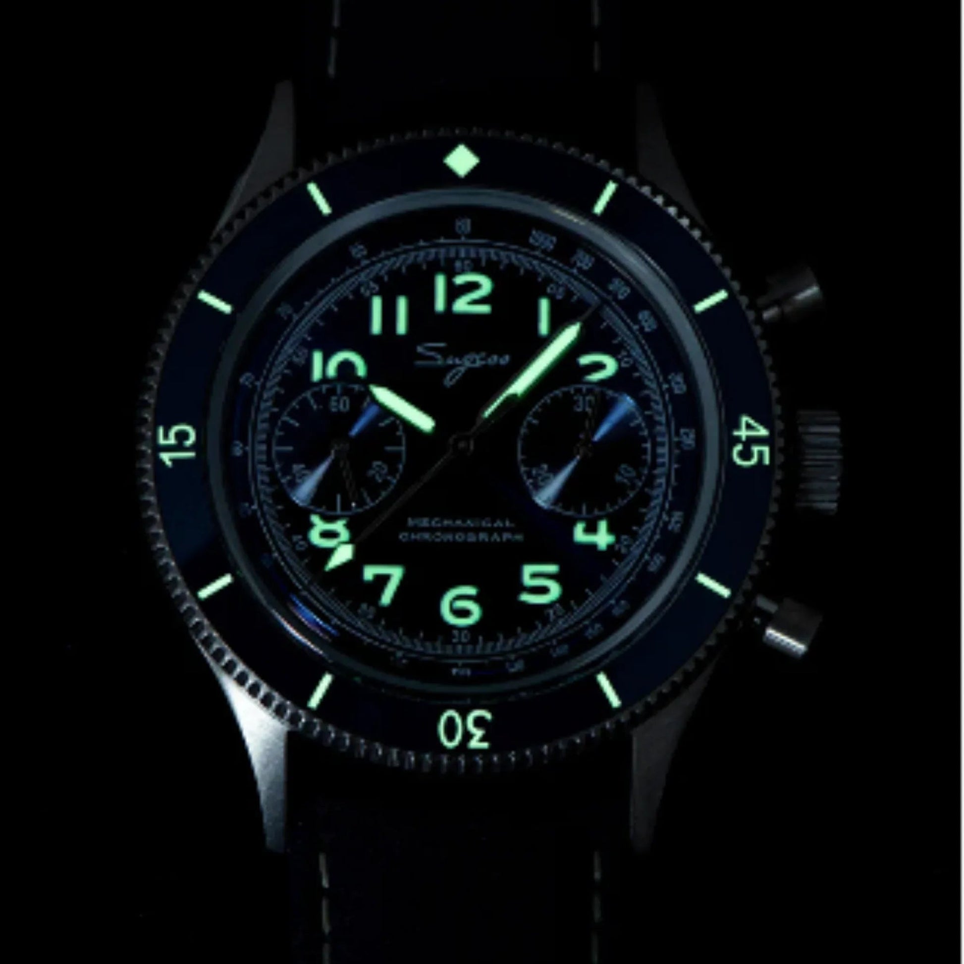 Sugess Chrono Heritage 423 Chronograph Blue Dial - DREAM WATCHES