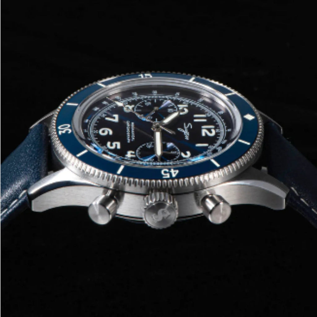 Sugess Chrono Heritage 423 Chronograph Blue Dial - DREAM WATCHES