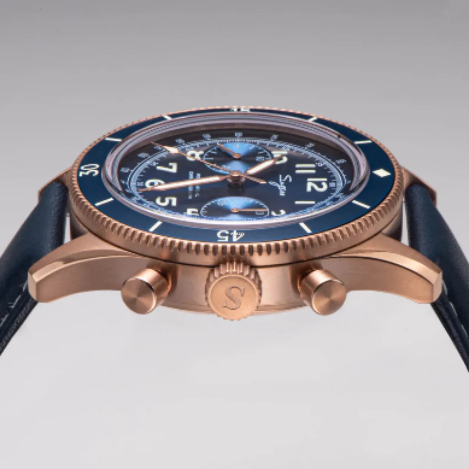 Sugess Chrono Heritage 423 Chronograph Rose Gold - DREAM WATCHES
