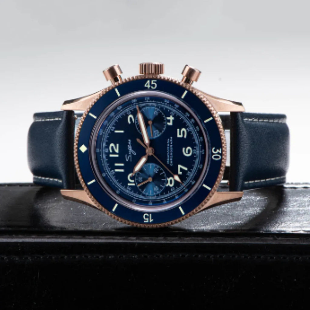 Sugess Chrono Heritage 423 Chronograph Rose Gold - DREAM WATCHES