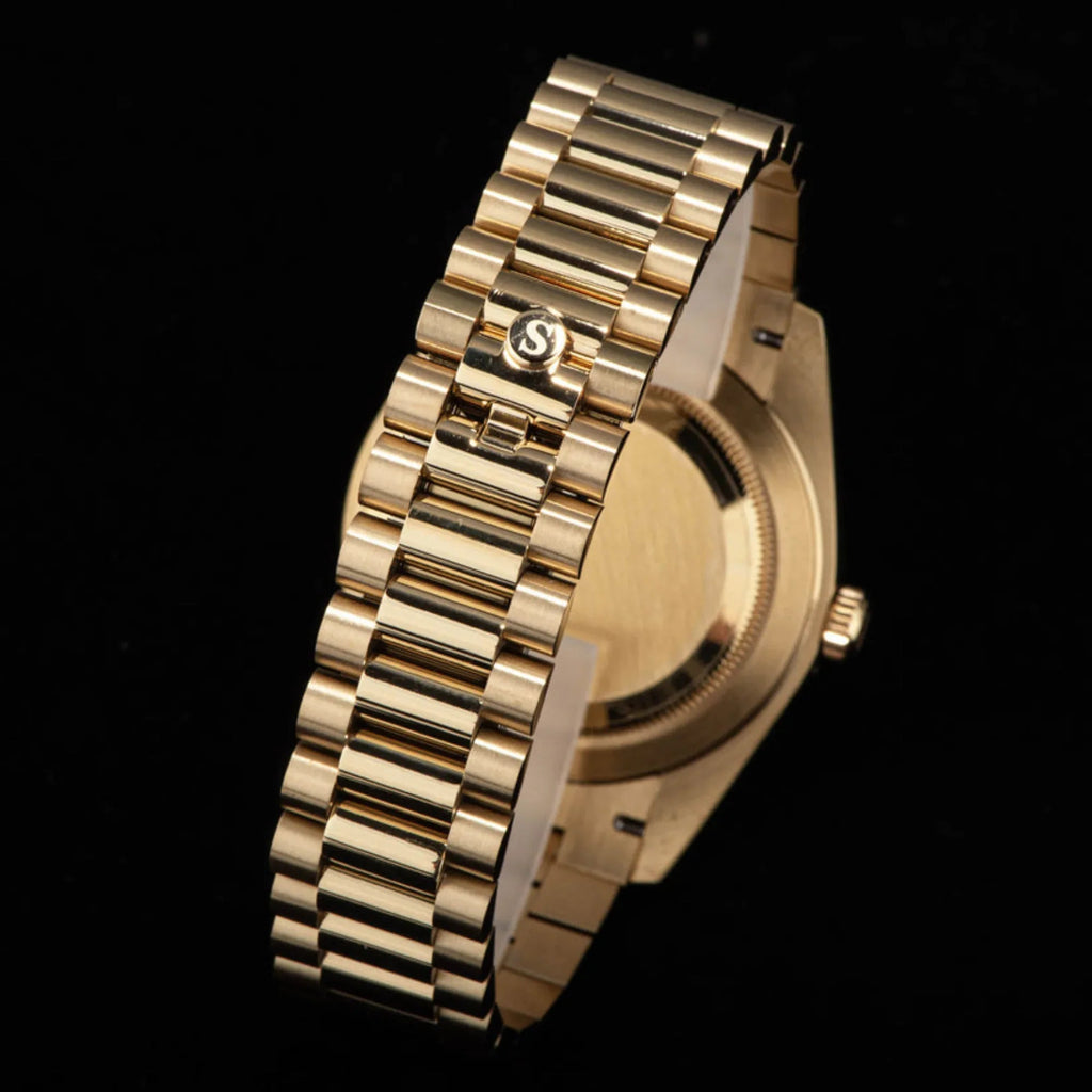 Sugess Heritage 433 DD Date and Day Display Gold - DREAM WATCHES