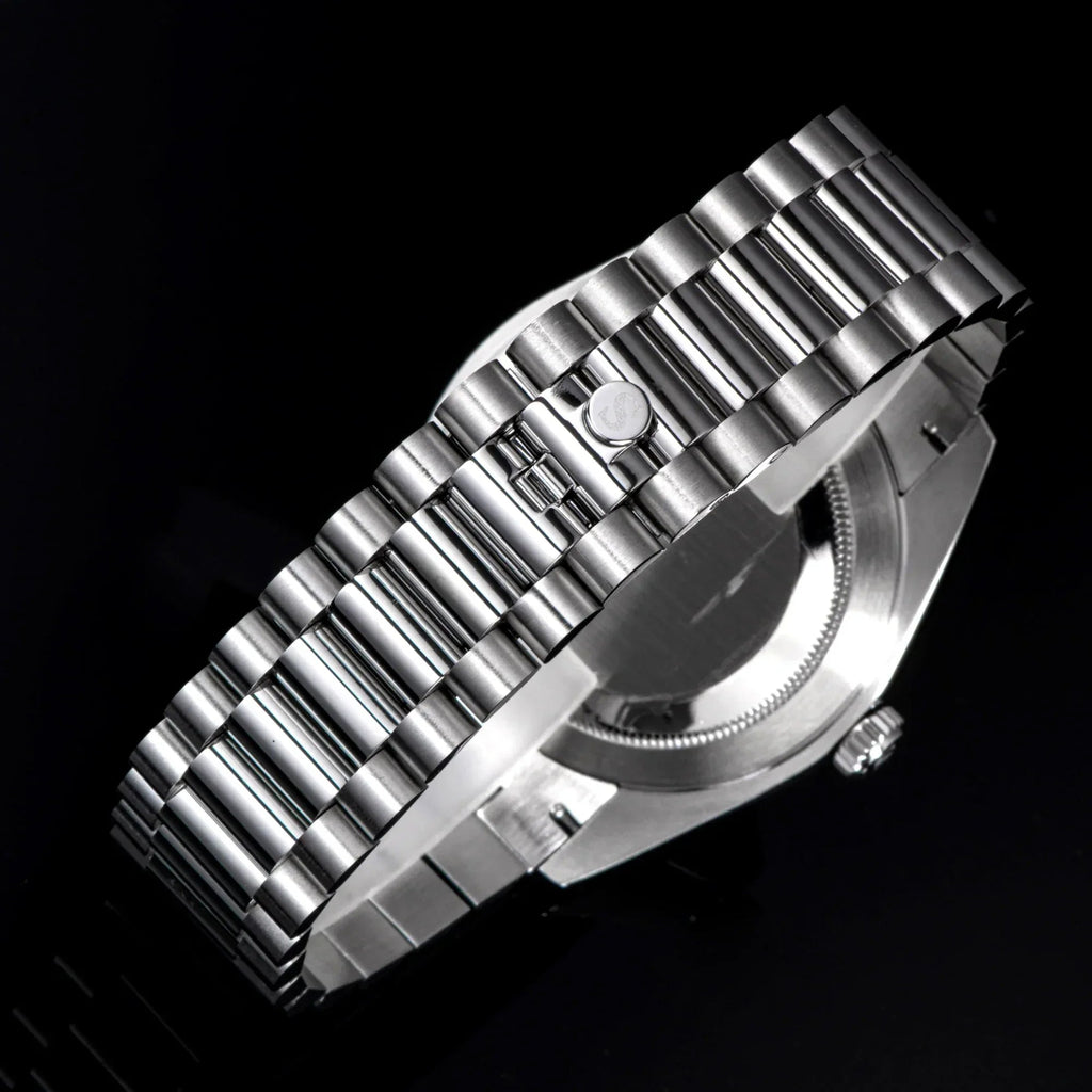 Sugess Heritage 433 DD Date and Day Display Stainless-Steel - Black Dial - DREAM WATCHES