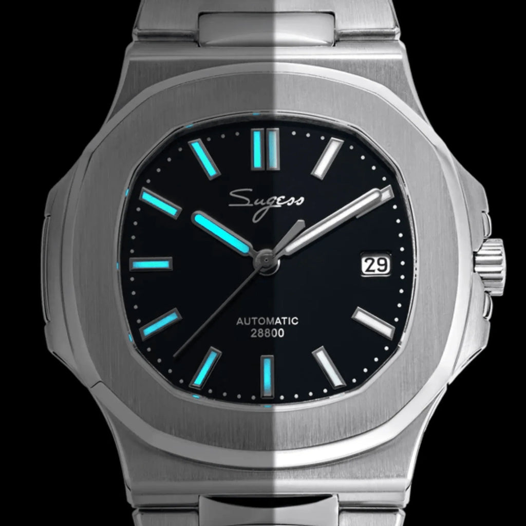 SUGESS Heritage S466 PP Octagonal Day Display Light Blue Mother of Pearl Dial Stainless-Steel Automatic - DREAM WATCHES