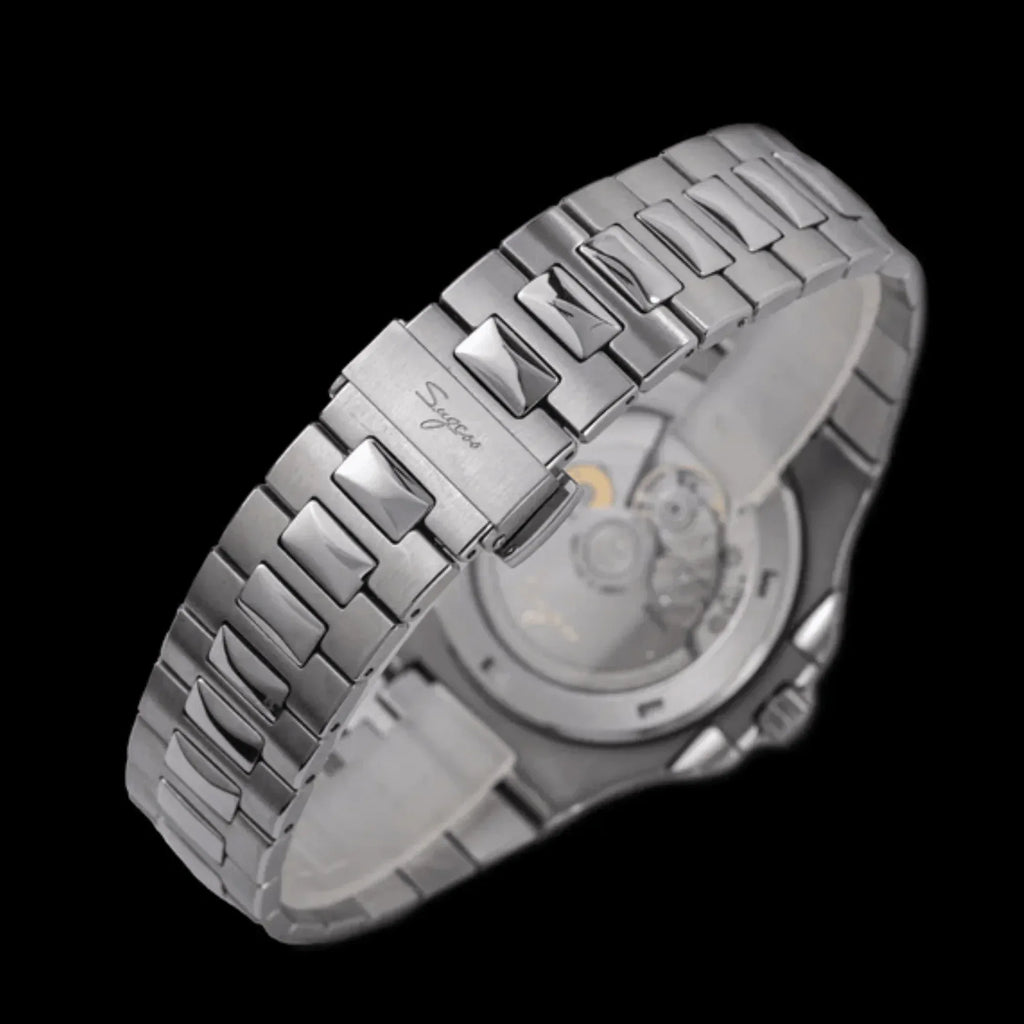 SUGESS Heritage S466 PP Octagonal Day Display Light Blue Mother of Pearl Dial Stainless-Steel Automatic - DREAM WATCHES