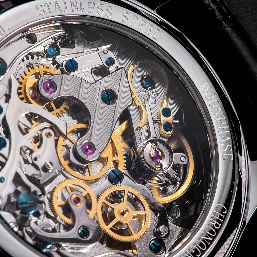 Sugess MoonPhase Master 389-2 Deep Blue Swan Neck Regulator - DREAM WATCHES
