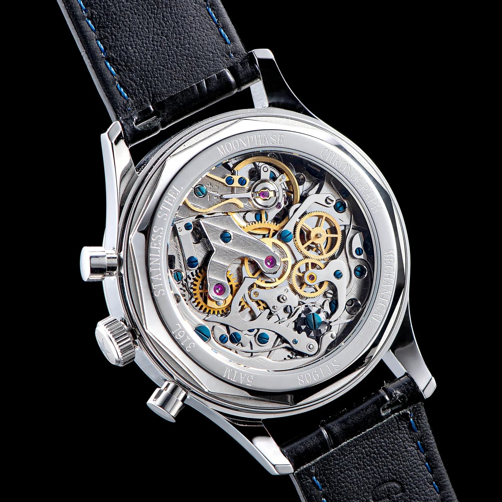 Sugess MoonPhase Master 389-2 White Dial Swan Neck Regulator - DREAM WATCHES